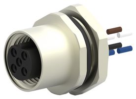 TE CONNECTIVITY T4171310404-001 Sensor Cable, B Coded, M12 Receptacle, Free End, 4 Positions, 200 mm, 7.87 ", T417 Series