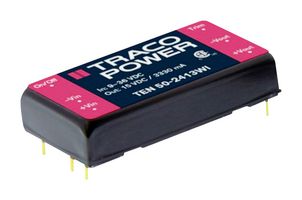 TRACO POWER TEN 50-2415WI Isolated Through Hole DC/DC Converter, ITE, DIP, 4:1, 50 W, 1 Output, 24 V