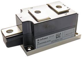 INFINEON DD380N16AHPSA1 Diode Module, 1.6 kV, 380 A, 1.4 V, Dual Series, Module, 3 Pins