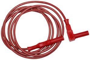 MULTICOMP PRO 76-020 Banana Test Lead, 4mm Banana Plug, Shrouded, 4mm Right Angle Banana Plug, Shrouded, 5 ft, 1.5 m