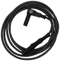 MULTICOMP PRO 76-021 Banana Test Lead, 4mm Banana Plug, Shrouded, 4mm Right Angle Banana Plug, Shrouded, 5 ft, 1.5 m
