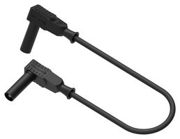 MULTICOMP PRO 76-025 Banana Test Lead, 4mm Right Angle Banana Plug, Shrouded, 4mm Right Angle Banana Plug, Shrouded