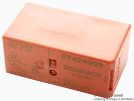 TE CONNECTIVITY - SCHRACK RTE44012 Power Relay, DPST-NO, 12 VDC, 8 A, RT2 Series, PCB, DC Monostable