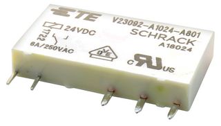 TE CONNECTIVITY - SCHRACK 3-1393236-0 Power Relay, SPDT, 24 VDC, 6 A, SNR/V23092 Series, Through Hole, Non Latching