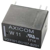 TE CONNECTIVITY - AXICOM V23101D 107B201 Signal Relay, 24 VDC, SPDT, 1.25 A, W11/V23101 Series, Through Hole, Non Latching