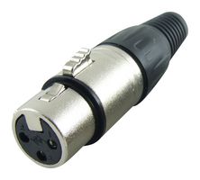 MULTICOMP PRO PS000016 XLR Connector, 3 Contacts, Receptacle, Cable Mount, Silver Plated Contacts