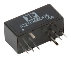 XP POWER ICZ0912D15 Isolated Through Hole DC/DC Converter, ITE, SIP, 2:1, 9 W, 2 Output, 15 V