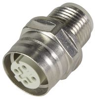 HARTING 21033812403 Push Pull Adapter, Circular connectors M12, D-Coded, For Use With Harting 4Pos M12 Sensor Connectors