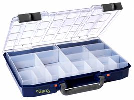 RAACO 143615 PROMO Storage Box, CarryLite Series, Blue, 16 Compartment, 278 mm x 57 mm x 337 mm