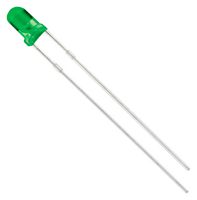 VCC / VISUAL COMMUNICATIONS COMPANY LTH3MM12VFR4500 LED, Green, Through Hole, T-1 (3mm), 12 mA, 12 V, 625 nm