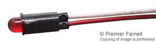 CHICAGO MINIATURE LIGHTING 5100H1 LED Panel Mount Indicator, Red, 2 VDC, 6.35 mm, 20 mA, 30 mcd, Not Rated