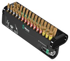 WERA 05057431001 Bit Set, Phillips, Slotted, Torx, 30 Piece