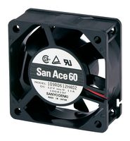 SANYO DENKI 109R0624J402 DC Axial Fan, 24 V, Square, 60 mm, 25 mm, Ball Bearing, 37.1 CFM