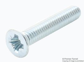 TR FASTENINGS M3.520KRSTMCZ100- Machine Screw, DIN 965, M3.5, 20 mm, Steel, Bright Zinc, Flat / Countersunk Head Pozidriv