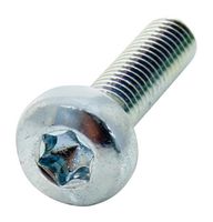 TR FASTENINGS M3/12/PTSTMCZ100 Machine Screw, M3, 12 mm, Steel, Bright Zinc, Pan Head Torx