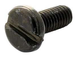 TR FASTENINGS M310PSSTMCB100- Machine Screw, DIN 85, M3, 10 mm, Steel, Black Zinc, Pan Head Slotted