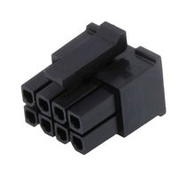 MOLEX 43025-0800 Connector Housing, Black, Micro-Fit 3.0 43025 Series, Receptacle, 8 Ways, 3 mm