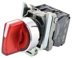 SCHNEIDER ELECTRIC XB4BK133B5 Selector Switch, 3 Position, 120 V, 6 A, Screw Clamp, Harmony XB4 Series