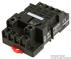 SCHNEIDER ELECTRIC RPZF4 Relay Socket, DIN Rail, Screw, 14 Pins, 16 A, 250 VAC, RPZ Series