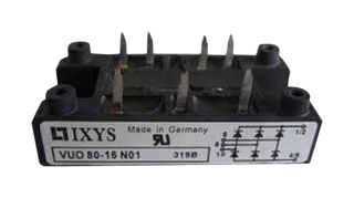 IXYS SEMICONDUCTOR VUO80-16NO1 Bridge Rectifier, Three Phase, 1.6 kV, 80 A, V1-A-Pack, 7 Pins, 1.14 V