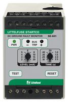 LITTELFUSE SE-601-0D Ground Fault Relay, 24 VDC, 2.5 s, SPST-NO, SPST-NC, DIN Rail, Panel, SE-601 Series