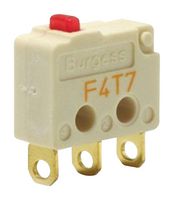 SAIA-BURGESS F4T7UL Microswitch, Snap Action, Plunger, SPDT, Solder, 5 A, 30 V