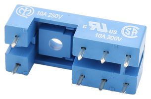 FINDER 95.15.2 Relay Socket, Through Hole, Solder, 8 Pins, 10 A, 250 V, 95 Series