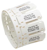 TE CONNECTIVITY - RAYCHEM CM-SCE-TP-1/4-6H-9 Wire Marker, Tie On Printable Plate, White, 6.4mm x 50.8mm, 12.5 mm