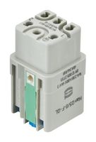 HARTING 09120052734 Heavy Duty Connector, Han Q, Insert, 5 Contacts, 3A, Receptacle, Push Lock Socket
