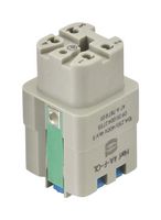 HARTING 09200042734 Heavy Duty Connector, Han A, Insert, 4 Contacts, 3A, Receptacle, Push Lock Socket