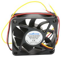 MULTICOMP PRO MC002103 DC Axial Fan, 12 V, Square, 60 mm, 15 mm, Hydro Wave Bearing, 18.6 CFM