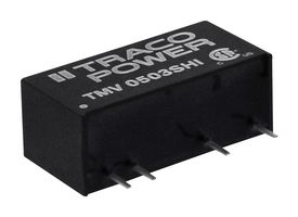 TRACO POWER TMV 0505SHI Isolated Through Hole DC/DC Converter, Gate Drive, SIP, 1:1, 1 W, 1 Output, 5 V