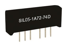 STANDEXMEDER SIL05-1A72-71QHR Reed Relay, SPST-NO, 5 VDC, SIL Series, Through Hole, 1 kohm, 500 mA