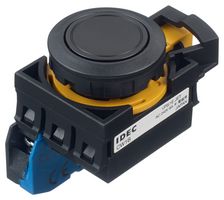 IDEC CW1B-M1E10B Industrial Pushbutton Switch, Flush Silhouette, CW Series, 22.3 mm, SPST-NO, Momentary, Flush