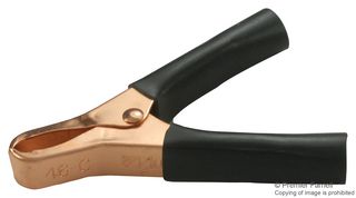 MUELLER ELECTRIC BU-46C-0 Test Clip, Miniature, Plier Style, Copper, 29 mm, 75 A, Black