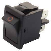MARQUARDT 01684.1101-02 Pushbutton Switch, 1683 Series, DPST, On-Off, Rectangular, Black