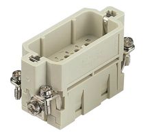 HARTING 09200103001 Heavy Duty Connector, Han A, Insert, 10 Contacts, 10A, Plug, Crimp Pin - Contacts Not Supplied
