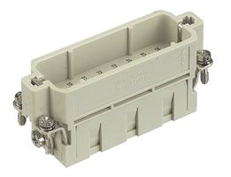 HARTING 09200163001 Heavy Duty Connector, Han A, Insert, 16 Contacts, 16A, Plug, Crimp Pin - Contacts Not Supplied