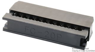 MULTICOMP PRO MC-254-20-00-00-IDC IDC Connector, IDC Receptacle, Female, 2.54 mm, 2 Row, 20 Contacts, Cable Mount
