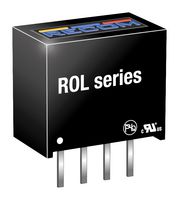 RECOM POWER ROL-0505S Isolated Through Hole DC/DC Converter, ITE, SIP, 1:1, 500 mW, 1 Output, 5 V