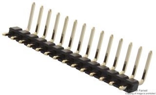 MULTICOMP PRO 2211R-09G Pin Header, Right Angle, Board-to-Board, 2.54 mm, 1 Rows, 9 Contacts, Through Hole Right Angle