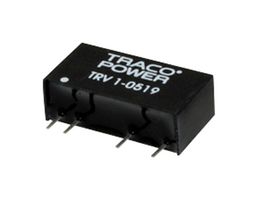 TRACO POWER TRV 1-2412 Isolated Through Hole DC/DC Converter, ITE, SIP, 1:1, 1 W, 1 Output, 12 V