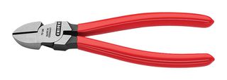 KNIPEX 70 01 160 Cutter, Precision, 160 mm, Diagonal, 4 mm, 62 °, Knipex - Diagonal Side Cutters