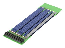SAMTEC HDR-169468-02 Ribbon Cable, HDR Plug to HDR Receptacle, 400 Ways, 19.7 ", 0.5 m, HDR Series