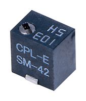 NIDEC COMPONENTS SM-42TW103 Trimmer, Multi Turn, RuO2 Cermet, Top Adjust, 10 kohm, Surface Mount, 11 Turns