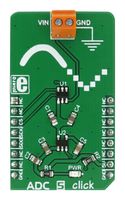 MIKROELEKTRONIKA MIKROE-2846 Add-On Board, Analog to Digital Converter (ADC) v5 Click Board, mikroBUS Connector