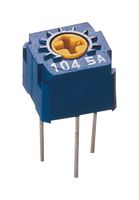 NIDEC COMPONENTS CT-6ER503 Trimmer, Single Turn, RuO2 Cermet, Top Adjust, 50 kohm, Through Hole, 1 Turns