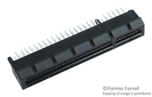 AMPHENOL COMMUNICATIONS SOLUTIONS 10018784-10201TLF Card Edge Connector, Dual Side, 1.57 mm, 64 Contacts, Through Hole Mount, Straight