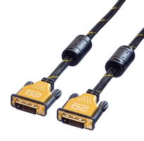 ROLINE 11.04.5518 Audio / Video Cable Assembly, DVI-D (Dual Link) Plug, DVI-D (Dual Link) Plug, 33 ft, 10 m