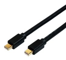 ROLINE 11.04.5817 Audio / Video Cable Assembly, Mini DisplayPort Plug, Mini DisplayPort Plug, 3.28 ft, 1 m, Black